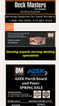 Mobile Screenshot of deckmasters.ca